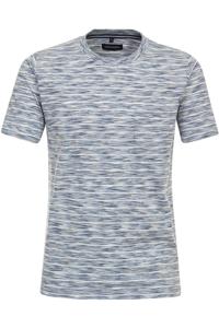 Casa Moda Casual Fit T-Shirt ronde hals wit/blauw, Gestreept