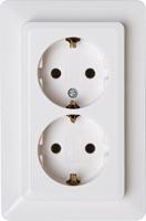 Enzo Kopp hk02 wit inbouw stopcontact ra dubbel