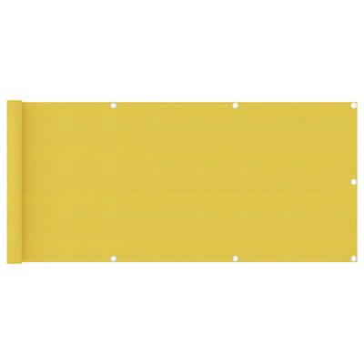 VidaXL Balkonscherm 75x300 cm hdpe geel