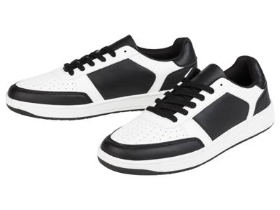 LIVERGY Heren sneakers (Zwart/wit, 43)