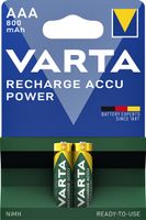 Batterij oplaadbaar Varta 2xAAA 800mAh ready2use - thumbnail