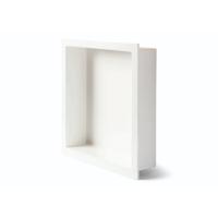 Inbouwnis Luca Sanitair Luva 29,5x29,5x7 cm Mineral Stone Glans Wit Luca Sanitair