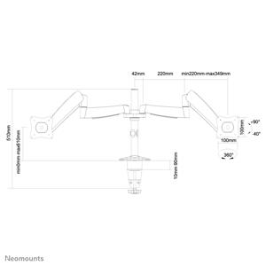 Neomounts FPMA-D950D bureausteun voor flatscreens