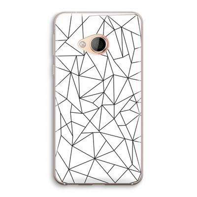 Geometrische lijnen zwart: HTC U Play Transparant Hoesje