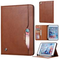 Knead huidtextuur horizontale Flip lederen case voor iPad mini 2019 met foto frame & houder & kaartsleuven & portemonnee & pen sleuf (bruin)