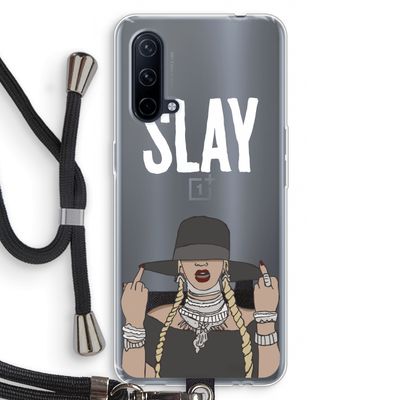 Slay All Day: OnePlus Nord CE 5G Transparant Hoesje met koord