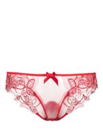 Agent Provocateur culotte Lindie à fleurs brodées - Rouge - thumbnail