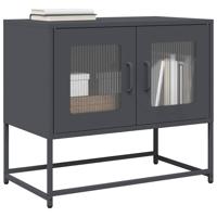 Tv-meubel 68x39x60,5 cm koudgewalst staal antracietkleurig