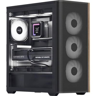 AeroCool D501A-G-BK-V2 Midi-tower PC-behuizing Zwart