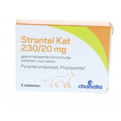 Strantel Kat ontwormingstablet voor de kat 2 tabletten