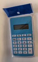 Calculator rekenmachine 8 digit 12x7x0,7cm kleur Blauw - inclusief batterij