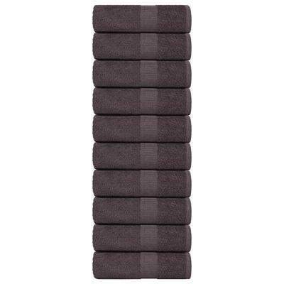 VidaXL Gastendoekjes 10st 30x50cm 360g/m² 100% katoen antracietkleurig