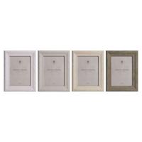 Fotolijsten Home ESPRIT Beige Natuurlijk Kristal polyestyreen Stads (4 Stuks)