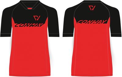 CONWAY Trail jersey ss size m black/red