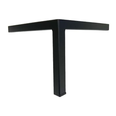 Stalen meubelpoot zwart hoek 22 bij 22 cm en hoogte 16 cm (2 x 2 cm)