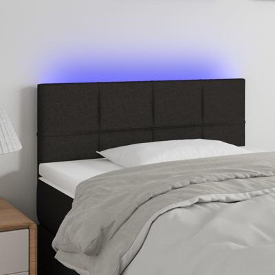 Hoofdbord LED 90x5x78/88 cm stof zwart
