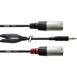 Cordial CFY 1.8 WMM audio kabel 1,8 m 3.5mm 2 x XLR (3-pin) Zwart