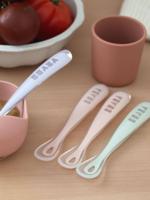 Set van 4 lepels Soft, eerste leeftijd, zonder BPA, van BEABA blue/ eucalyptus/ pink/ mist