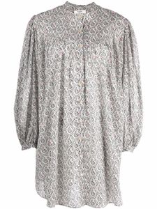 MARANT ÉTOILE robe-chemise à fleurs - Blanc