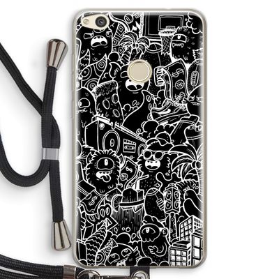 Vexx Black City : Huawei Ascend P8 Lite (2017) Transparant Hoesje met koord