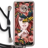 Lady Moth: Motorola Moto G6 Transparant Hoesje met koord