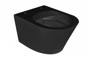 Mueller Afesta toiletpot randloos 52cm mat zwart