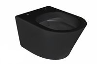 Mueller Afesta toiletpot randloos 52cm mat zwart - thumbnail