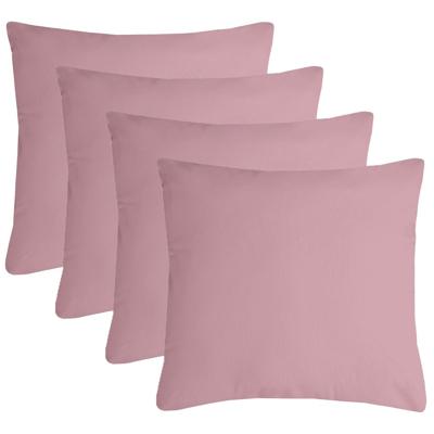 Stof Textile sierkussen Nelson - 4x - roze - 40 x 40 cm - bank kussens - polyester