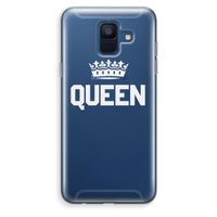 Queen zwart: Samsung Galaxy A6 (2018) Transparant Hoesje