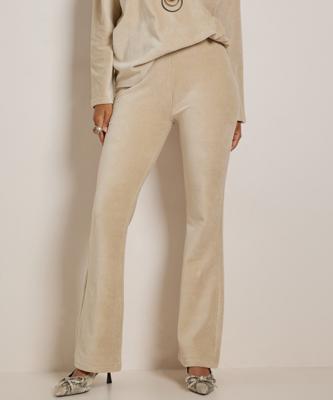 flared fit broek rib velvet flared fit broek rib velvet
