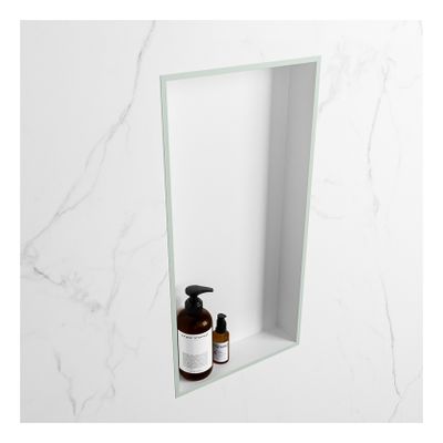 Wandnis Solid Surface Easy | In- en opbouw | 30x60x8 cm | 1 vak | Greey/Talc