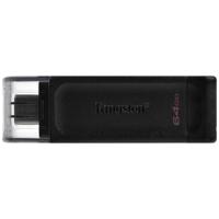 Kingston DataTraveler 70 USB-stick Retail 64 GB Zwart DT70/64GB USB-C - thumbnail