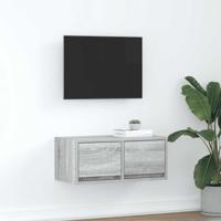 TV-meubel 60x31x25,5 cm bewerkt hout grijs sonoma eikenkleurig