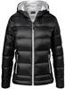 James & Nicholson JN1151 Ladies´ Hooded Down Jacket - /Black/Silver-(Solid) - XXL