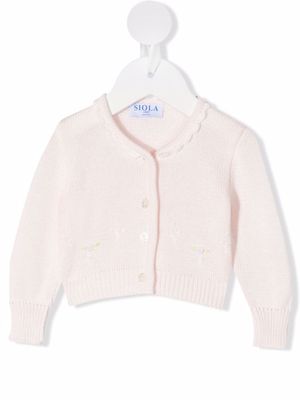 Siola cardigan Delizia à broderies - Rose