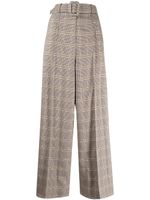 Rokh pantalon ceinturé à motif pied-de-poule - Marron