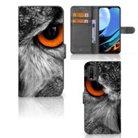 Xiaomi Redmi 9T | Poco M3 | Telefoonhoesje | Met pasjeshouder | Uil