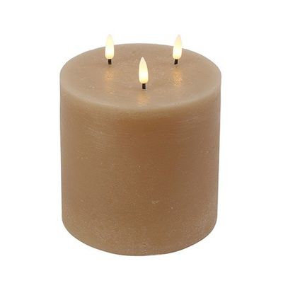 Stompkaars rustiek Lyon Beige 3 lampjes