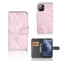 Apple iPhone 12 Mini | Bookcase | Marble Pink - Origineel Cadeau Vriendin