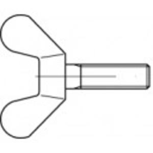 TOOLCRAFT 106381 Vleugelschroef M12 40 mm DIN 316 Kneedbaar Galvanisch verzinkt 20 stuk(s)