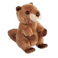 Ravensden pluche bruine bever knuffel -15 cm - bevers speelgoed