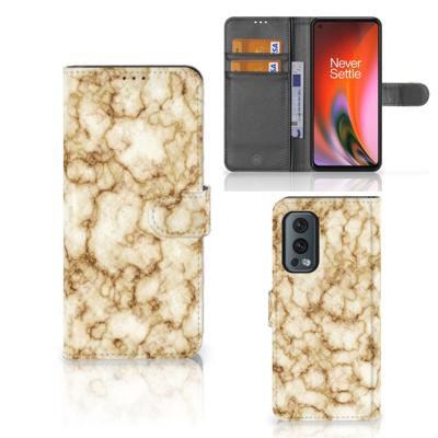OnePlus Nord 2 5G | Bookcase | Marmer Goud