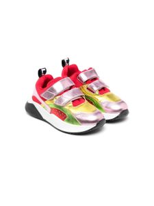 Stella McCartney Kids baskets en cuir à design colour block - Multicolore