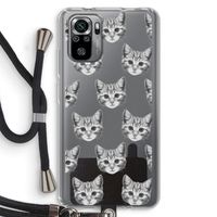 Kitten: Xiaomi Redmi Note 10S Transparant Hoesje met koord