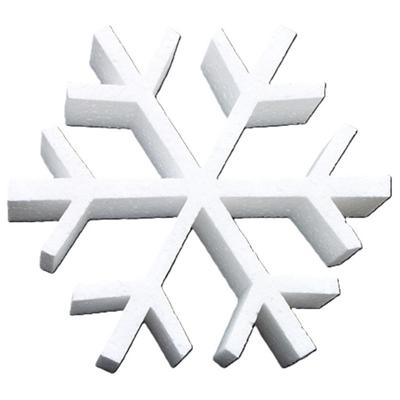 Piepschuim ijskristal/sneeuwvlok vorm - wit - 20 x 5 cm - hobby/knutselmateriaal