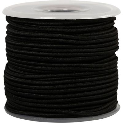 Creativ Company Elastiek dikte 2mm zwart, 25m