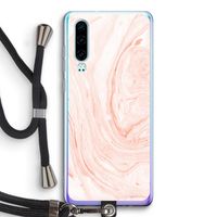 Peach bath: Huawei P30 Transparant Hoesje met koord