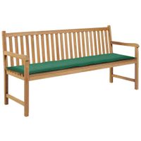 VidaXL Tuinbankkussen 180x50x3 cm oxford stof groen