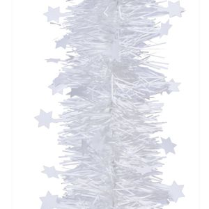 3x Winter witte sterren kerstslingers 10 x 270 cm kerstboom