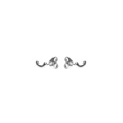 Karma Oorbellen Open Half Circle Zilver
